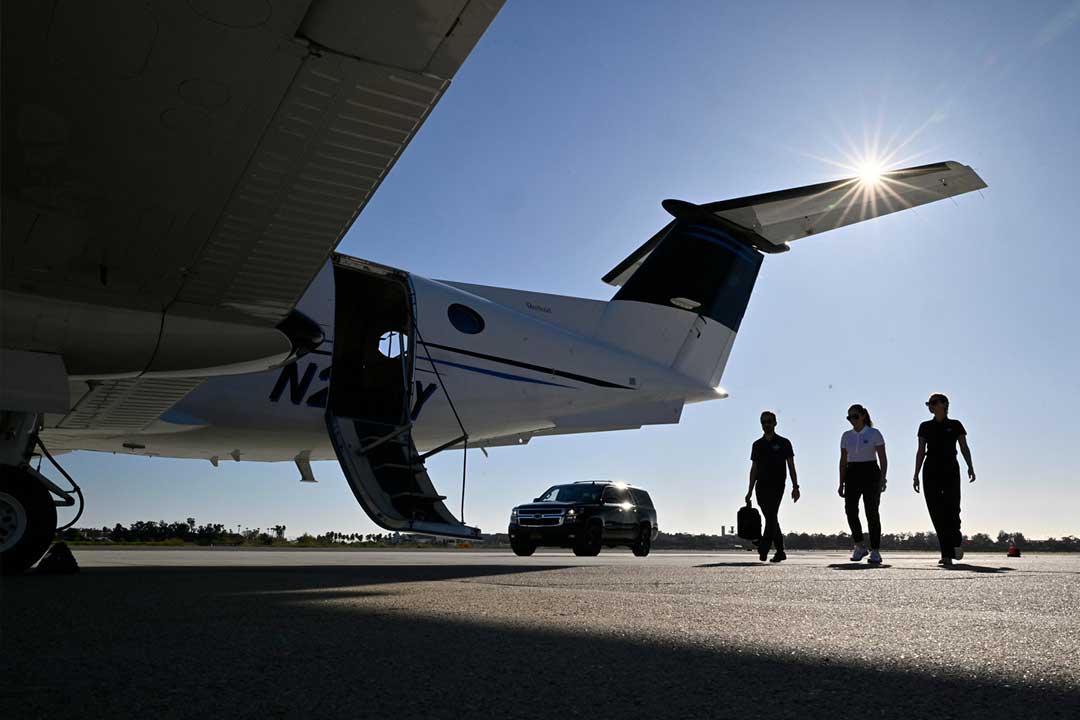 Charter customers boarding